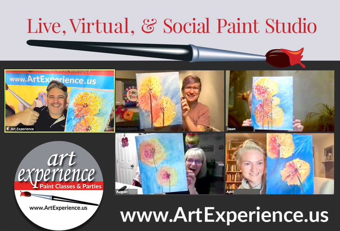 digital Sip and Paint Presents the online Paint at home experien